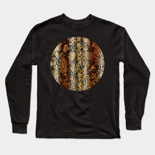 Colourful gradient unique flowers leopard stripes abstract modern 290 Pattern Long Sleeve T-Shirt